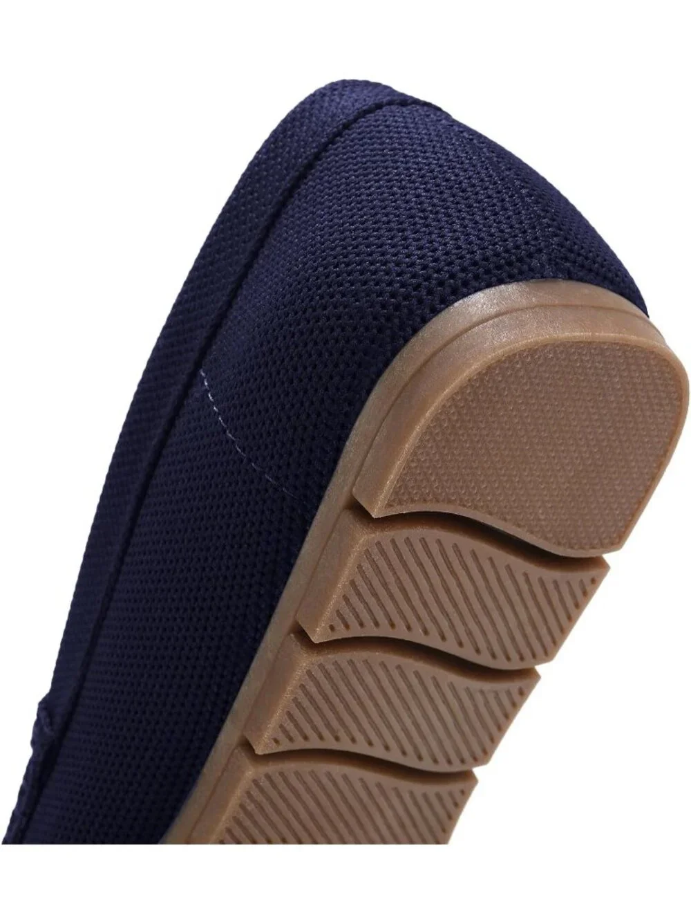 Women Navy Blue Mesh Comfortable Slip on Dressy Casual Walking Loafer Flat Shoes
